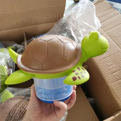 Swimming Pool Chlorine Float Green Cartoon Plastic Turtle Dose Release Dispenser for Hot Tub/SPA Swimming Pool Chlorine Diffuser