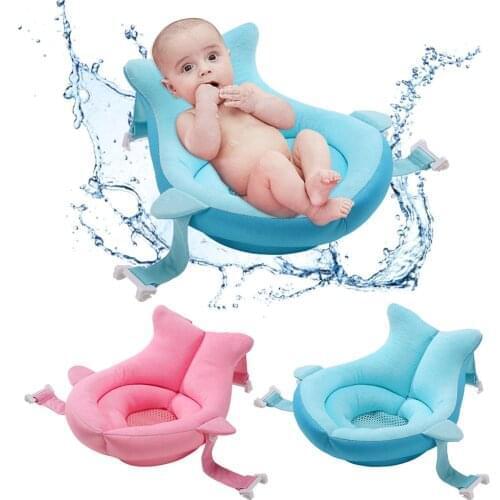 Newborn Baby Bathing Floating Pad Floating Pad Can Sit And Lie Cartoon Bath Mat Bath Bed Non-slip Bath Net Bag