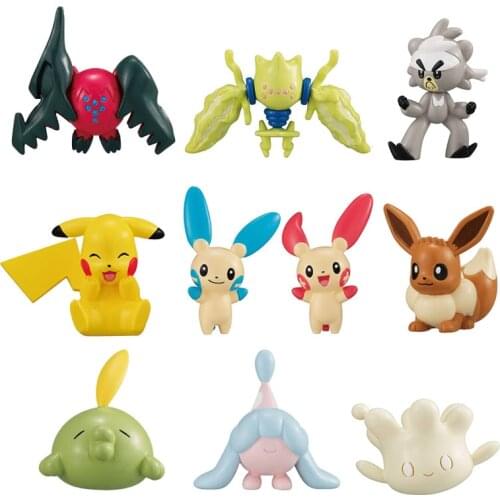 Pokemon T-ARTS Gashapon Elf Ball Pikachu Regidrago Regieleki Eevee Kubfu Hatenna Gulpin Milcery Action Figure Toys Kawaii Gifts