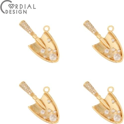 Cordial Design 30Pcs 27*27MM CZ Charms/Jewelry Findings & Components/DIY Necklace Making/Hand Made/Pendant/Earrings Accessories