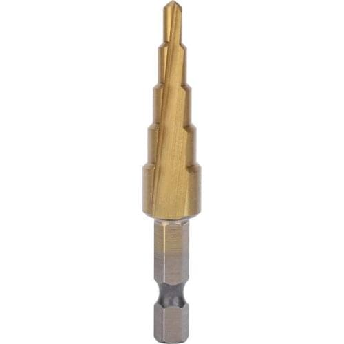 4-12mm HSS Straight Groove Step Drill Bit Wood Metal Hole Cutter Drilling Tools Set Multiple Hole Tapered Reaming Hand Tools