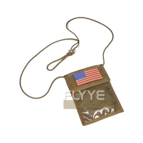 Flyye credential pocket passport bag belt lanyard 1000D cordura nylon KH-P FY-BG-A003