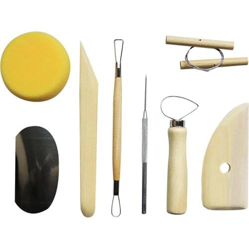 Creative Soft Pottery DIY Clay Plastic Pottery Tool Sculpture Tool 8-Piece Set Direct Supply