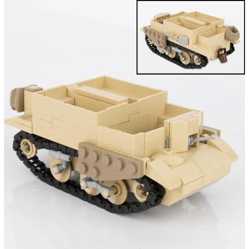 WW2 Military Bren Car Building Blocks Tank Model British Soldier Weapon Accessories Bricks Sets Machine Gun Vehicle Toys D155