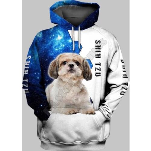 Funny Shih Tzu 3D Printed Hoodies Funny Pullover Men For Women Funny Sweatshirts Animal Sweater Drop Shipping 02