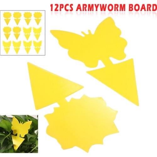 12pcs Sticky Trap Fruit Fly Gnat Yellow Sticky Bug Traps for Outdoor Mosquitos Whitefly Small Insects Houseplant Bug Catcher