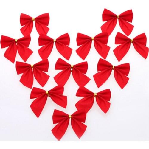 12pcs Christmas Tree Bownot Decoration Baubles Xmas Wedding Party Garden Ornament