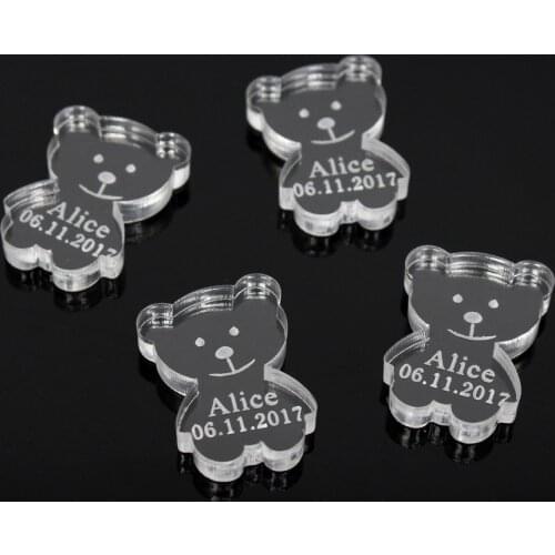 50 * Personalized Cute Bear Baby Shower Table Decoration Princess Birthday Party Favors Table Centerpiece Confetti Decor