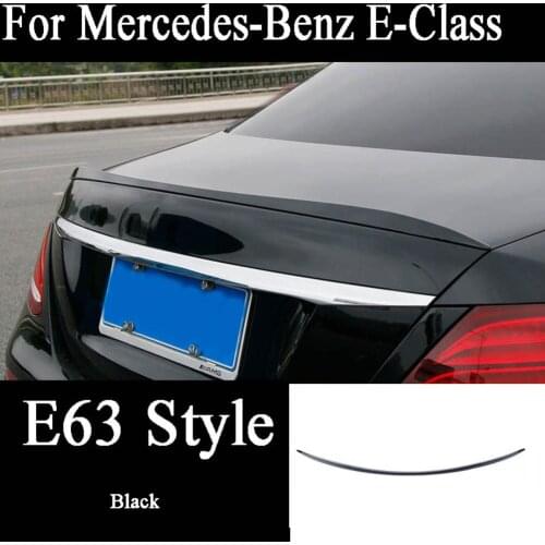 Car E63 Style For Mercedes Benz E Class W213 E63 E43 AMG E550 E300 E400 ABS Rear Trunk Spoiler Wing Lip 2016 2017 2018