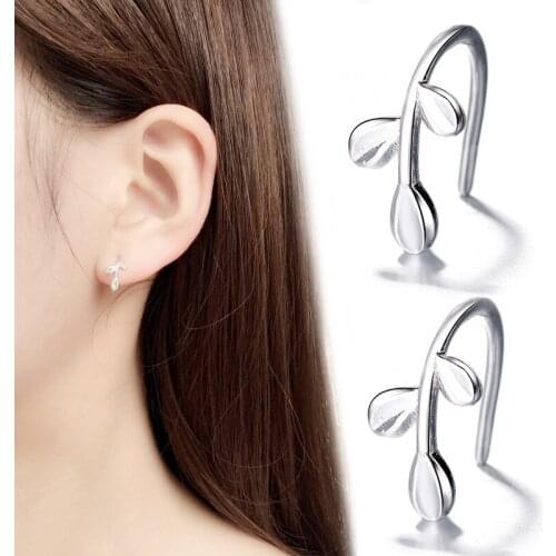 CHICVIE Fashion Olive Branch Leaves Stud Earrings Crystal For Women Silver Earring Wedding Jewelry Statement Earrings SER190147