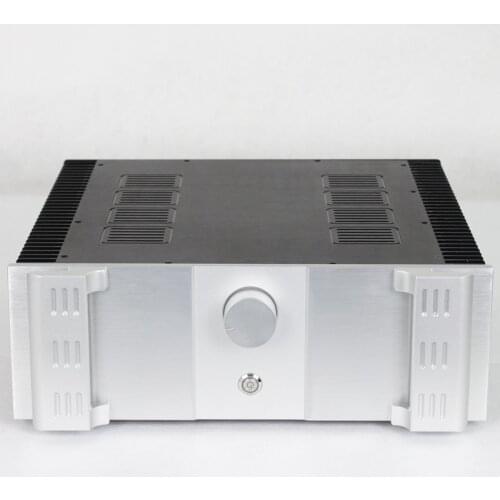 Size D410 W440 H150 Pure Rear Class A Aluminum Case with Handle CJ-WA160 Power Amplififer Chassis DIY Silver Chassis Decoder