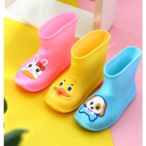 Children Rain Shoes Mens And Womens Childrens Middle Tube Dinosaur Rain Boots Non-slip Water Shoes Cute Cartoon Rubber Shoes