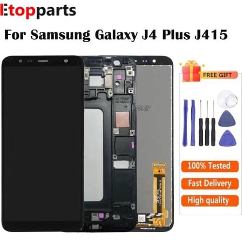 For Samsung J4 Plus J4+ J415 SM-J415F J415G J415FN LCD Display + Touch Screen Digitizer Assembly With Frame Free Shipping