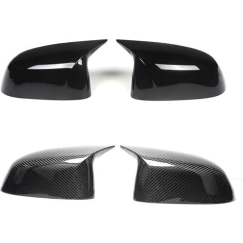 2 Pcs Glossy Balck Cover Auto Rearview Mirror Cap Covers Blind Spot Mirror Fit for BMW 2014-2018 F15 X5 & F16 X6 F26 X4 F25 X3