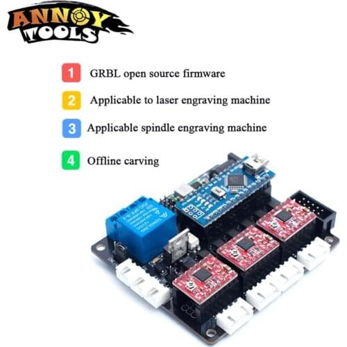 GRBL open source firmware 3axis CNC controller board laser engraving machine PCB board wood router controller