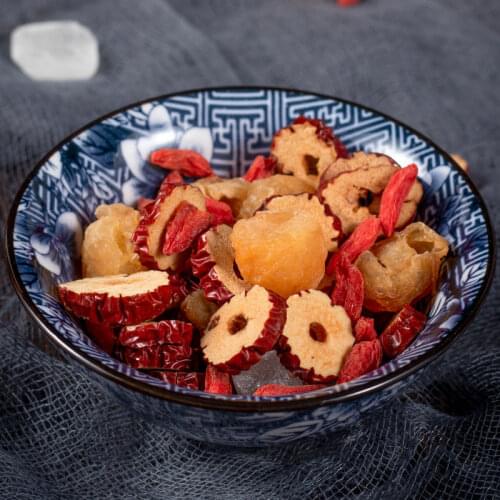 Rock Candy with Red Date, Wolfberry (Lycium Chinense), Dried Longan, Health Tea Bag for Beauty and Warm Stomach for Women