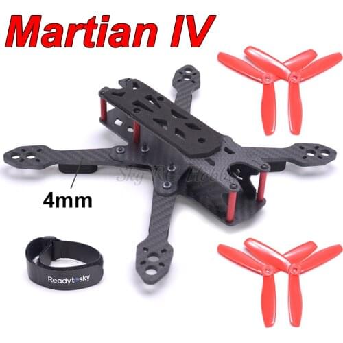 Martian IV 220 220mm Carbon Fiber Frame Kit with 4mm Thickness Arm / 5045 Propeller For FPV RC Racing Drone Quadcopter