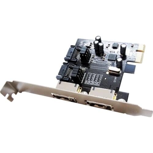 PCIE PCI-Express to SATA3.0 Adapter Card ASM1061 ESATA3.0+SATA3.0 Expansion Card Supports 6GB/S