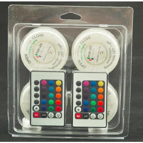 2016 Popular Sales High Quality 4 pieces/lot Remote controlled Battery operated RGB LED vase bases light for wedding decoration