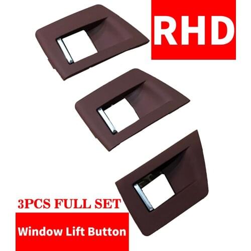 3PCS/set RHD Right Handle Drive For BMW 5 series F10 F11 F18 520 525 530 Window Lift Button Frame Trim Beige Black Red Wine Gray