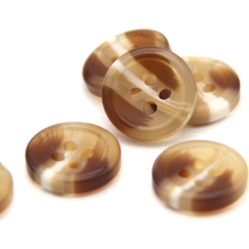 13mm Brown Imitation Horn Shirt Resin Buttons For Clothes Children Sleeve Small Decorative Handmade Sewing Accessories Wholesale