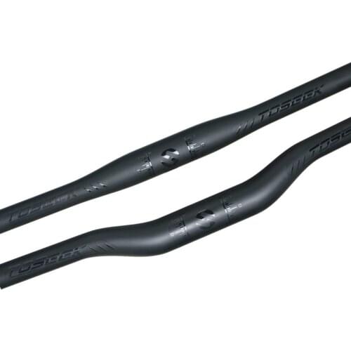 TOSEEK Full Carbon Fiber Bicycle Handlebar Mountain Bike rise flat handlebar MTB 31.8mm*600/620/640/660/680/700/720mm black