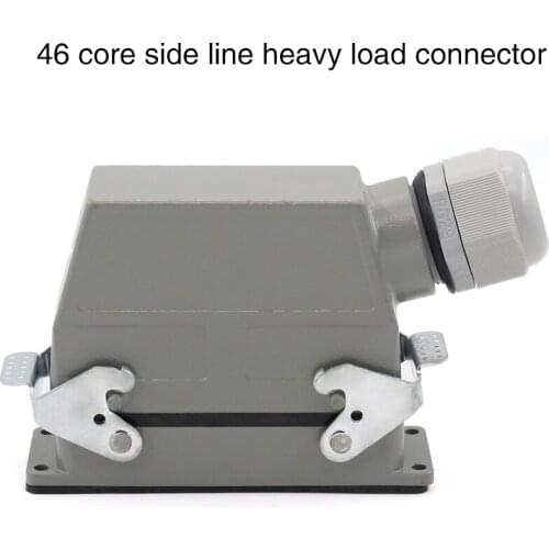 Heavy duty connector 46 core cold pressed rectangular air plug socket h24b-hee-046 industrial waterproof socket 16A
