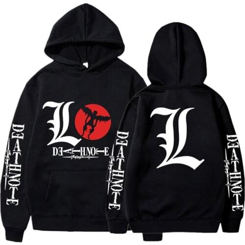 The Death Note Anime Hoodie Japanese Anime Men/women Funny Sweatshirt Harajuku Cartoon Hip Hop Vintage Clothes Male Anime Hooded