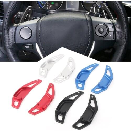 Car Steering Wheel Gear Shift Extension Paddles For Toyota RAV4 Camry Mark X 2013-2017 & Corolla 2013-2018 & Zelas 2011-2016