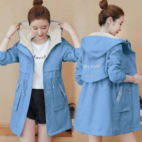 Women Jacket Coat New Korean Loose Tops Lady Casual Hooded Cardigan Coat Female Windbreaker Outerwear Ladies Overcoat Outcoat