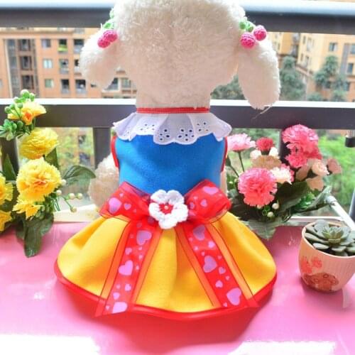 Winter Dog Dress Cute Girl Dog Clothes Skirt Wedding Costumes Puppy Dresses Yorkshire Pomeranian Poodle Schnauzer Pet Clothing