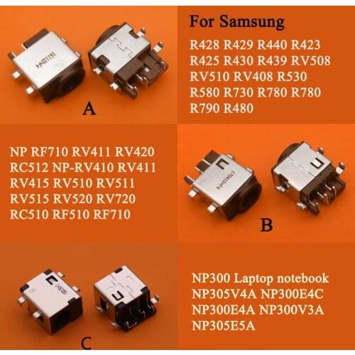 1pc DC Power jack connector For Samsung RV411 RV515 RV420 RC512 RV511 RV510 RV509 RV515 R530 R540 QX510 R428 R430 NP300