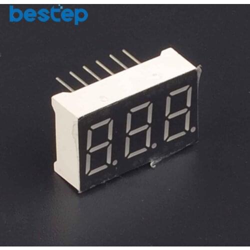 10PCS 0.36 Inch 3 Bit Digital Tube Red LED Display Series Voltage Panel Common Anode
