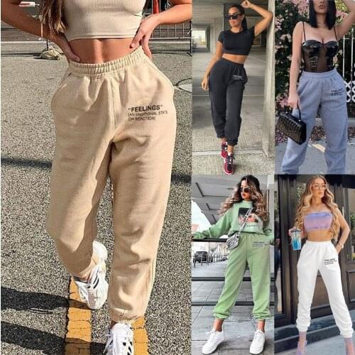 2021 Harajuku Joggers Wide Leg SweatPants Women Trousers Plus Size High Waist Pants Streetwear Korean Casual Pant Femme Fall