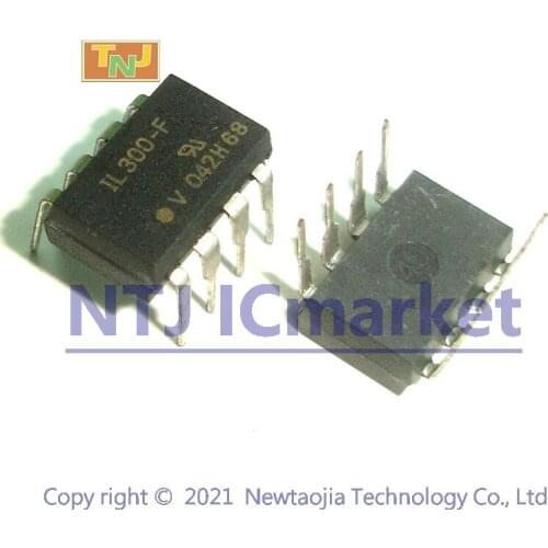 5 PCS IL300-F DIP-8 Linear Optocoupler, High Gain Stability, Wide Bandwidth IC