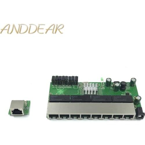 8-port Gigabit switch module is widely used in LED line 8 port 10/100/1000 m contact port mini switch module PCBA Motherboard