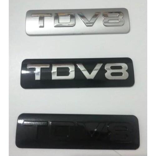 ABS Plastic TDV8 Car Stickers Emblems Badges Logos 3D