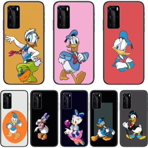 Phone Case Disney Duck Donald Phone Case For Huawei P 40 30 20 10 9 8 Lite E Pro Plus Black Etui Coque Painting Hoesjes comic f