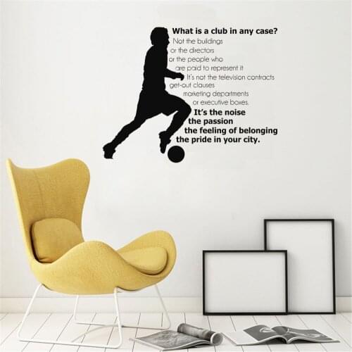 What Is A Club Quote Wall Sticker Football Sports Wall Decal Home Decor For Living Room Sport Club Vinyl DW20101