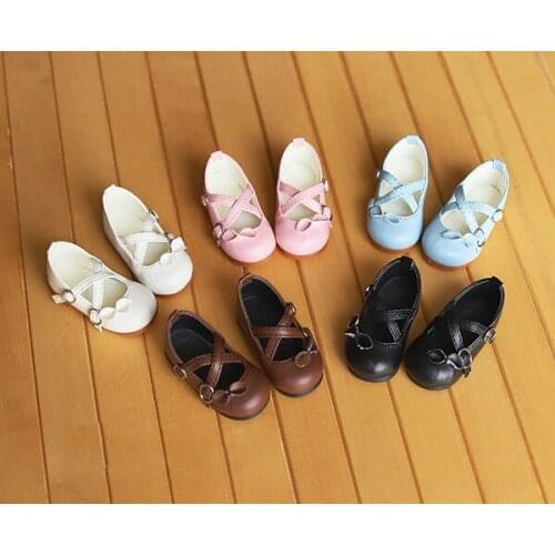 D01-P507 children handmade toy 1/4 uncle Doll Accessories BJD/SD doll Bow cross vintage small shoes 1pair