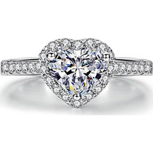 Inlaid Zircon Love Ring Fashion Creative Confession Jewelry For Women Luxury Namour Charm Valentines Day Gift All Seasons