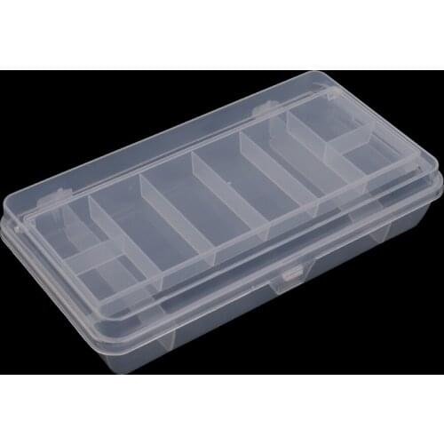 Fishing Tackle Box 11-Compartment Plastic Visible Fishing Lure Bait Box Fishing Gear Accessories
