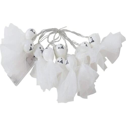 Halloween Creative LED Light String Decorative Ghost Haunted House Ornament Lamp Fairy Light For Halloween Party Events Props