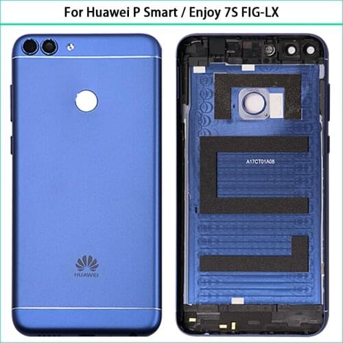 New Battery Cover For Huawei P Smart Enjoy 7S Spare Parts Back Battery Cover Rear Metal Door Housing Camera Lens