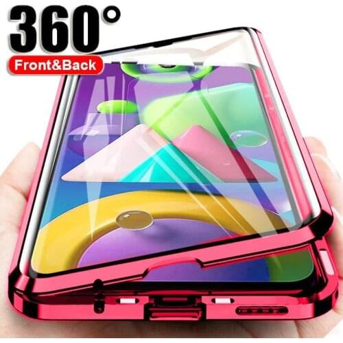 Magnetic Double Sided Glass Case For Samsung S20 FE S10 E S9 S8 S21 S30 Note 20 10 9 8 Plus Ultra Lite A51 A71 A50 A70 M51 M21