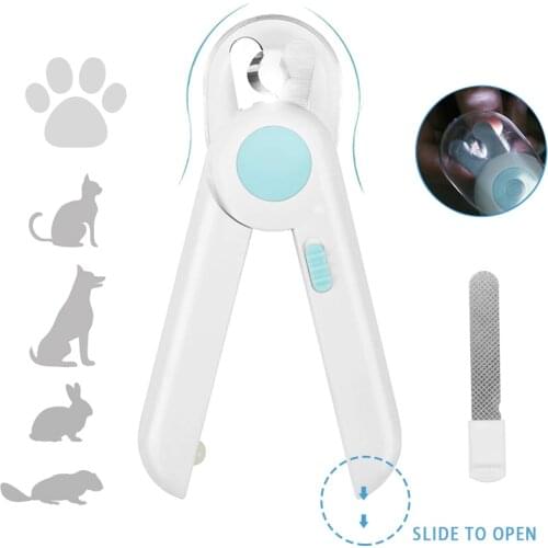 Pet Dog Nail Clipper Scissors LED Light Pet Dog Cat Nail Toe Claw Clippers Scissors Trimmer for Dogs Grooming Tool Supplies