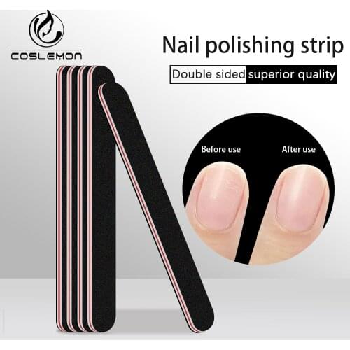 COSLEMON 5pcs Nail File Nail Buffer Nail Tool For Manicure Pedicure Gel Polish Cuticle Remover Nail Art Accessories