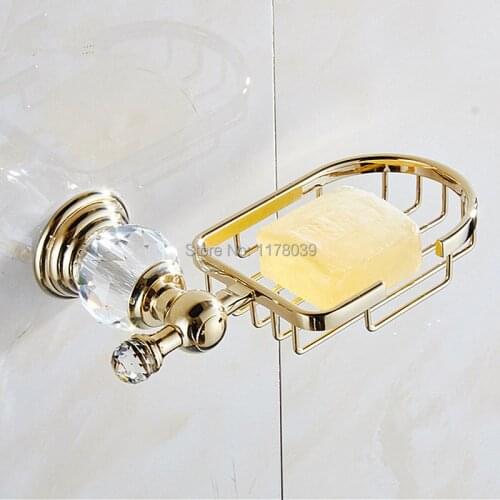 Luxury crystal soap box,brass soap holder,wall mounted bathroom soap dishes,bathroom hardware accessories,J16628