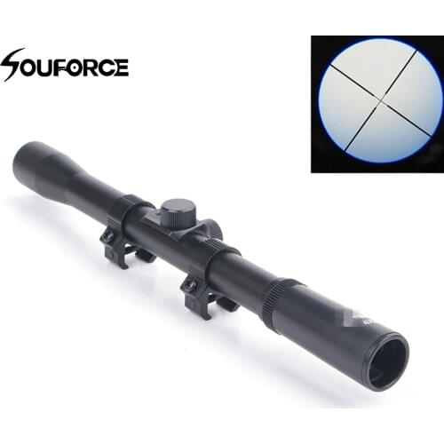 Air Rifle Telescopic 4X20 Sniper Scope Sights Hunting Scopes Riflescope Sniper Scope Riflescopes Hunting Mounts for Airsoft Guns