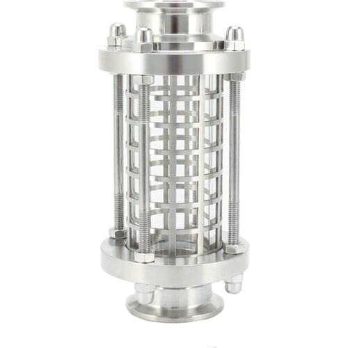 With Grid Cover Fit 25/32/38/51mm Tube OD x 1.5" 2" Tri Clamp Homebrew Sanitary Diopter Flow Sight Glass SUS304